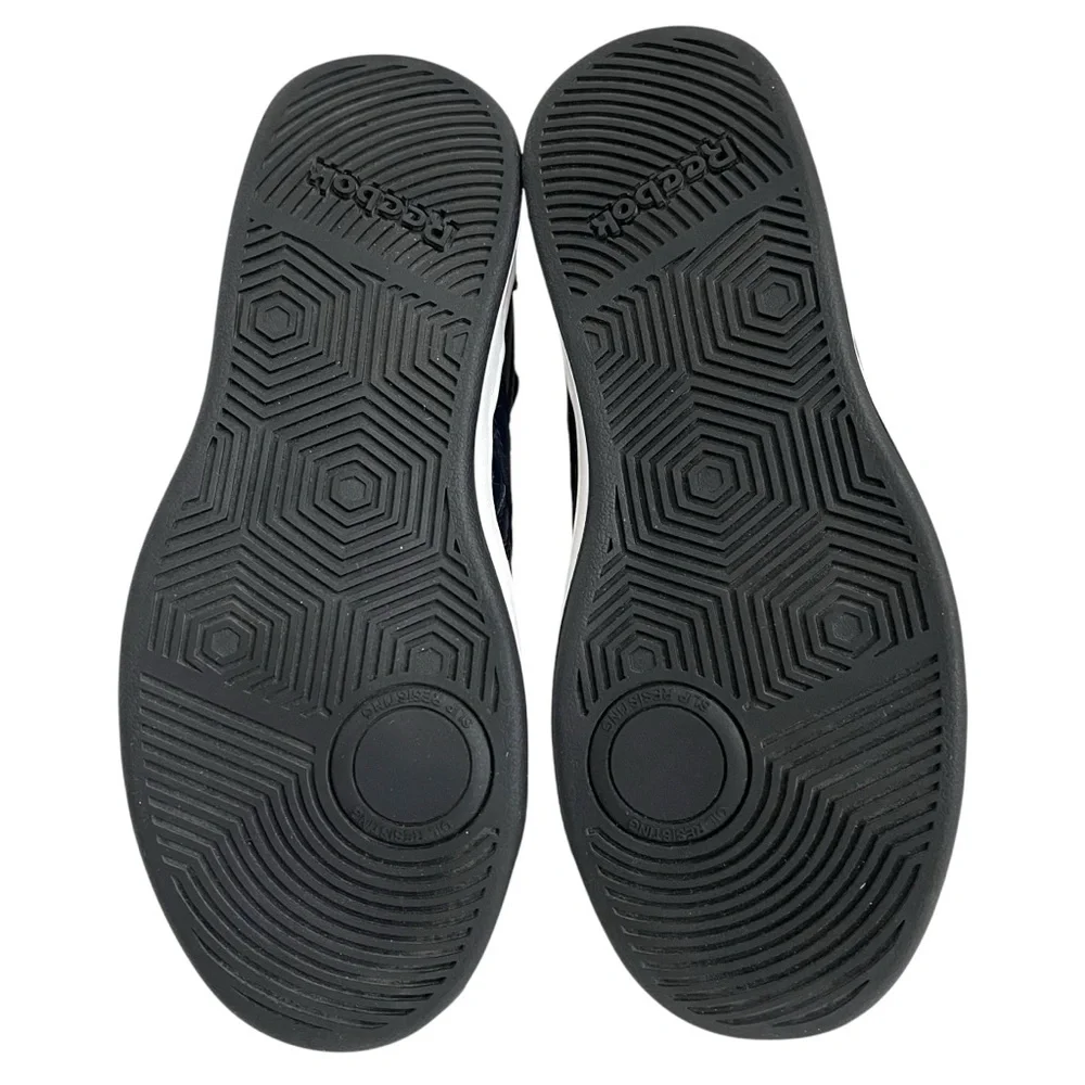 Reebok Women’s Size 8 / Men’s Size‎ 6 Black Leather Work Shoes Comp Toe Sneakers